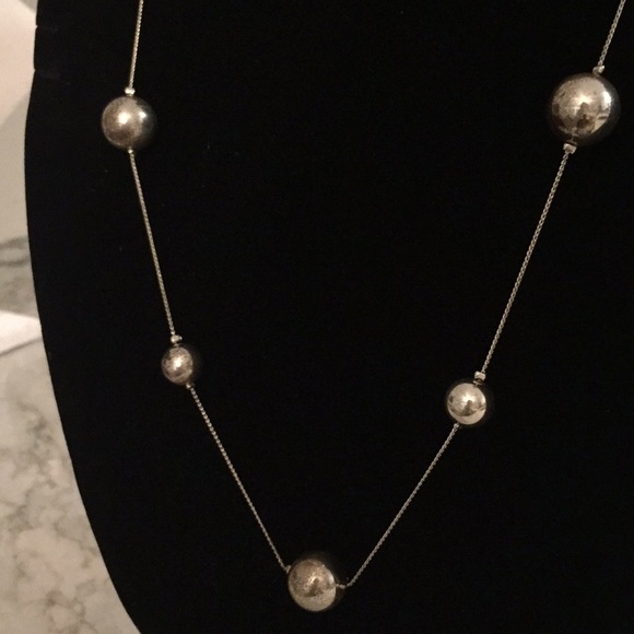 Silver Toned Long Necklace - Picture 2 of 4